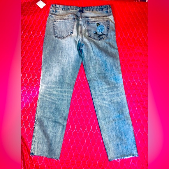 NWT! free People Floral Embroidery Jeans - Picture 7 of 7